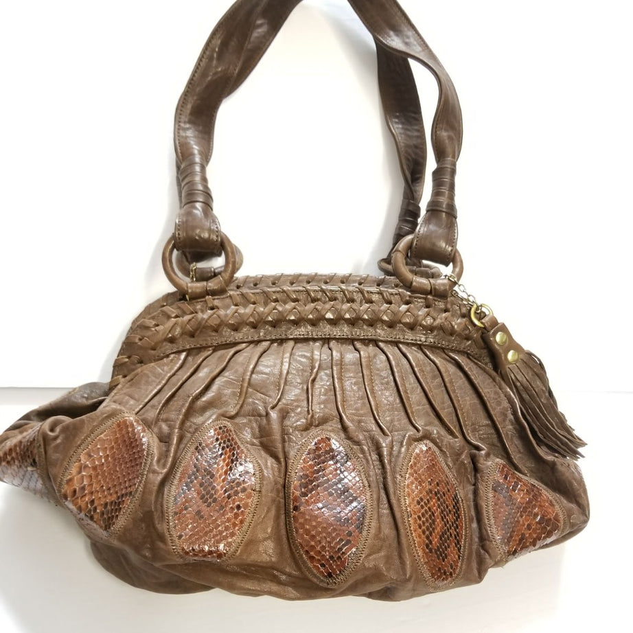 vintage leather Shih Brown