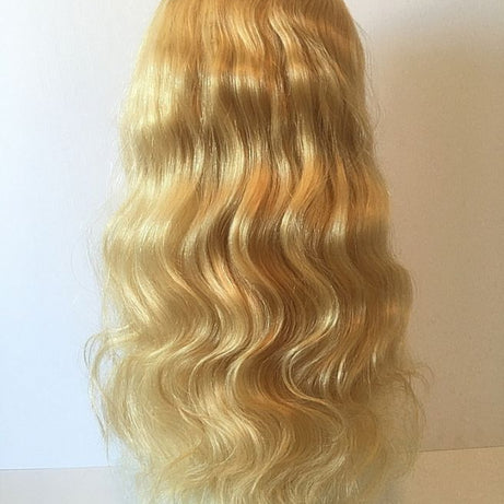 EUROPEAN HAIR WIG FULL HAIR GOLD BLONDE SWISS LACE FRONT 24'' 10N