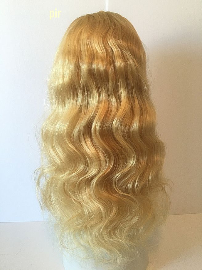 EUROPEAN HAIR WIG FULL HAIR GOLD BLONDE SWISS LACE FRONT 24'' 10N