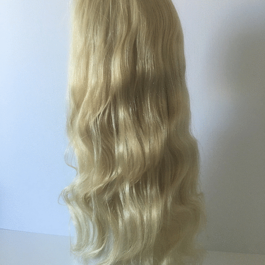 human hair lace front wave wig fine hair 26''