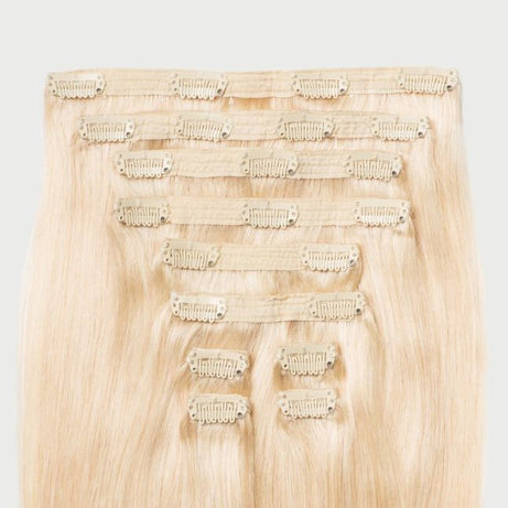 Hair Clip In Hair Extensions Remy Straight 18 inches ash blond 613