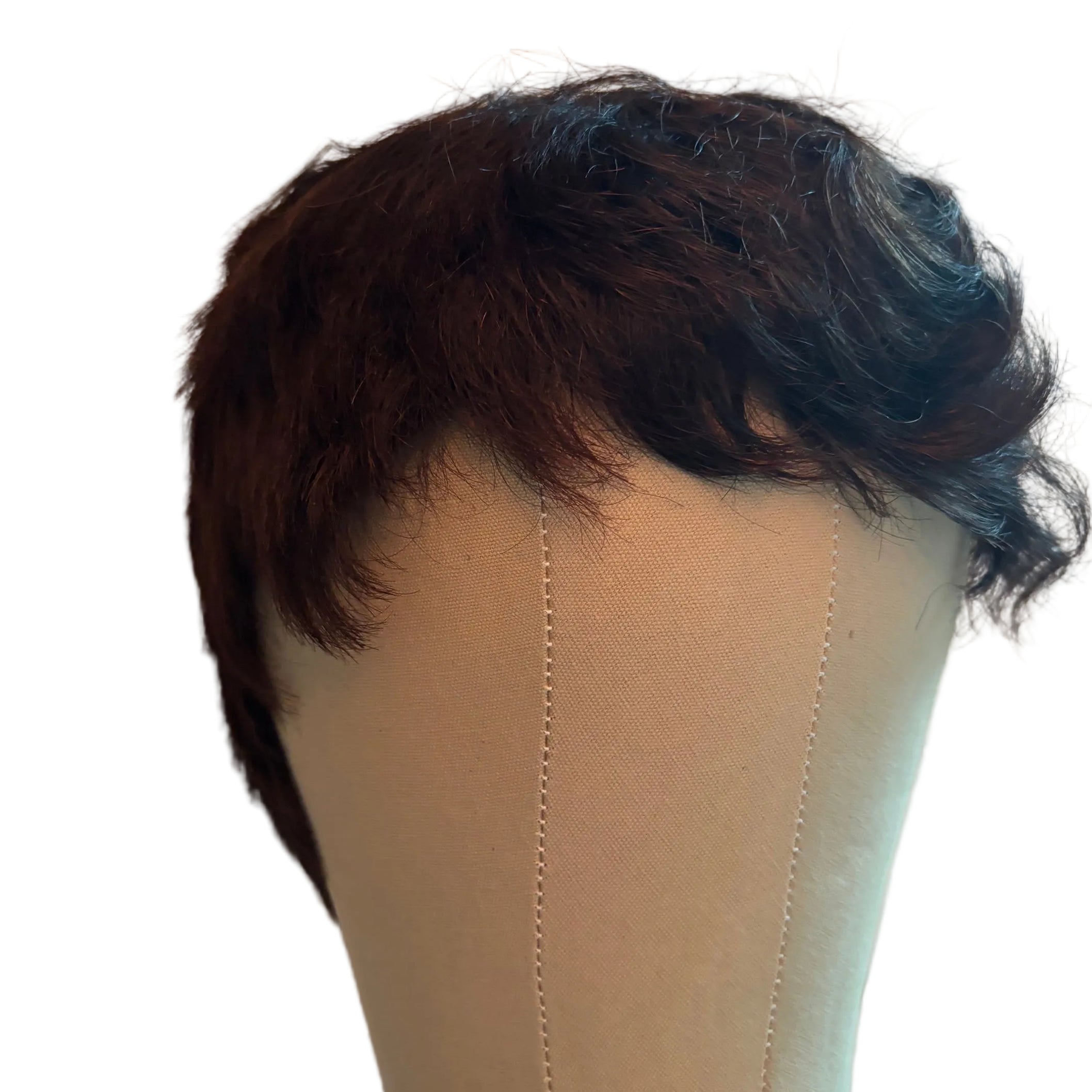 Human Hair Chocolate Dark Brown Short Human Hair Wigs Lace