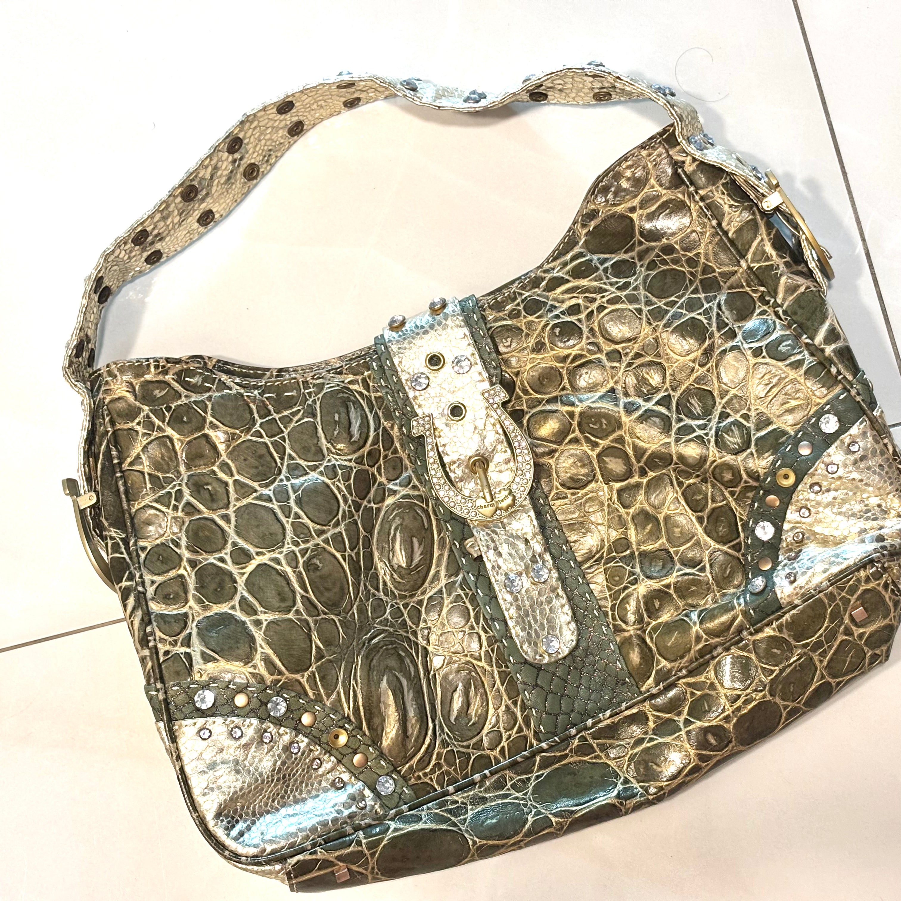 Leather Studs Shoulder Bags for Women Crossbody Bag Purses and Handbags with Adjustable Strap