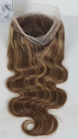 Women Wig Human Hair Ash Brown