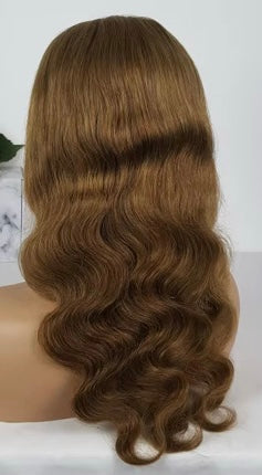 Women Wig Human Hair Ash Brown