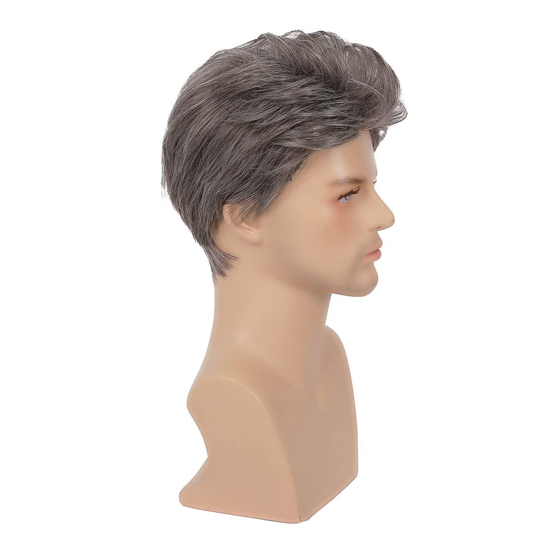 Mens Short Wig Mixed Brown Wig