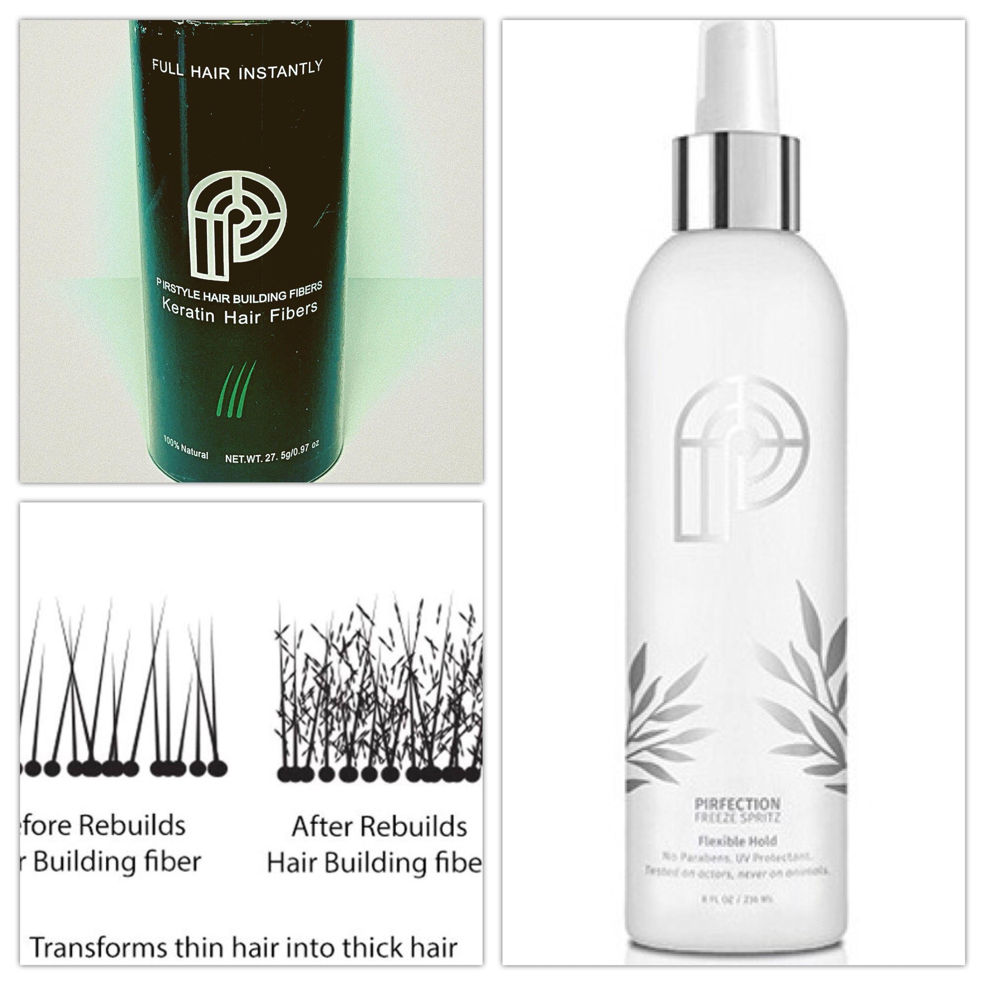 Gift purchase Hair set of black hair fibre 27.5g and 240 mls hair spray