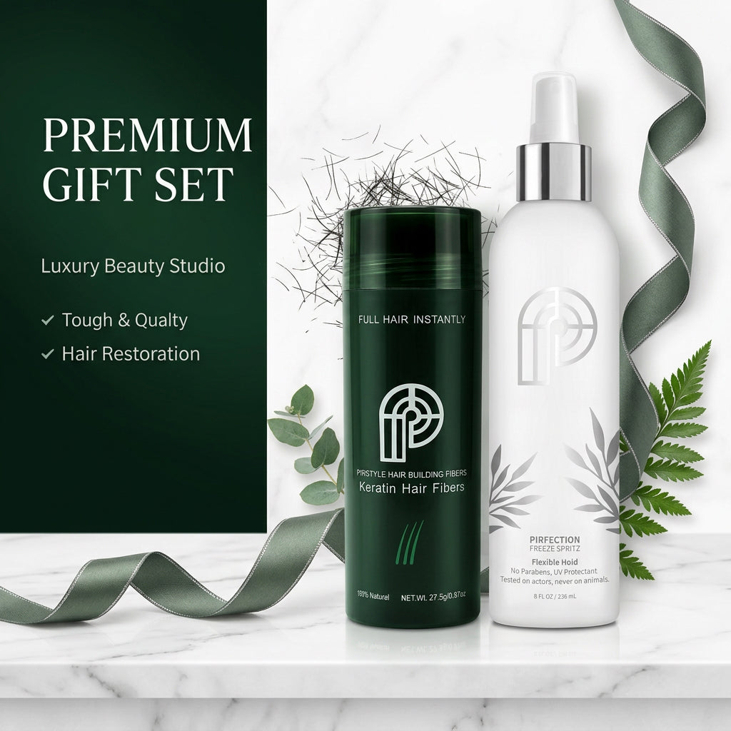 Gift purchase Hair set of black hair fibre 27.5g and 240 mls hair spray