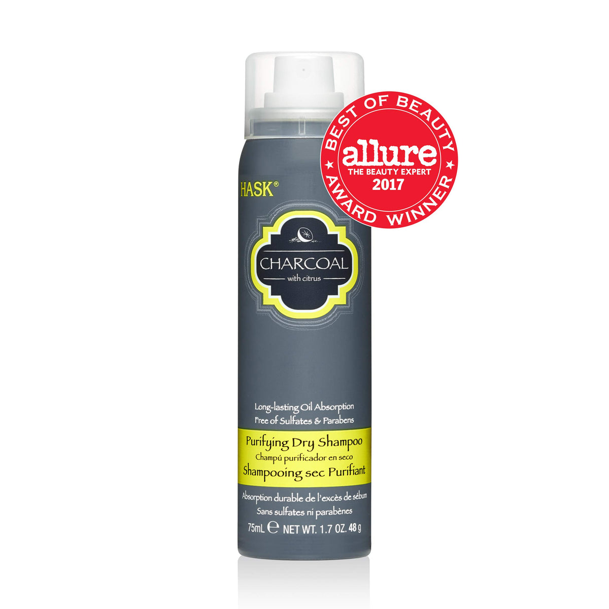 HASK Dry Shampoo Purifying Charcoal Travel Size 1.7oz Cans