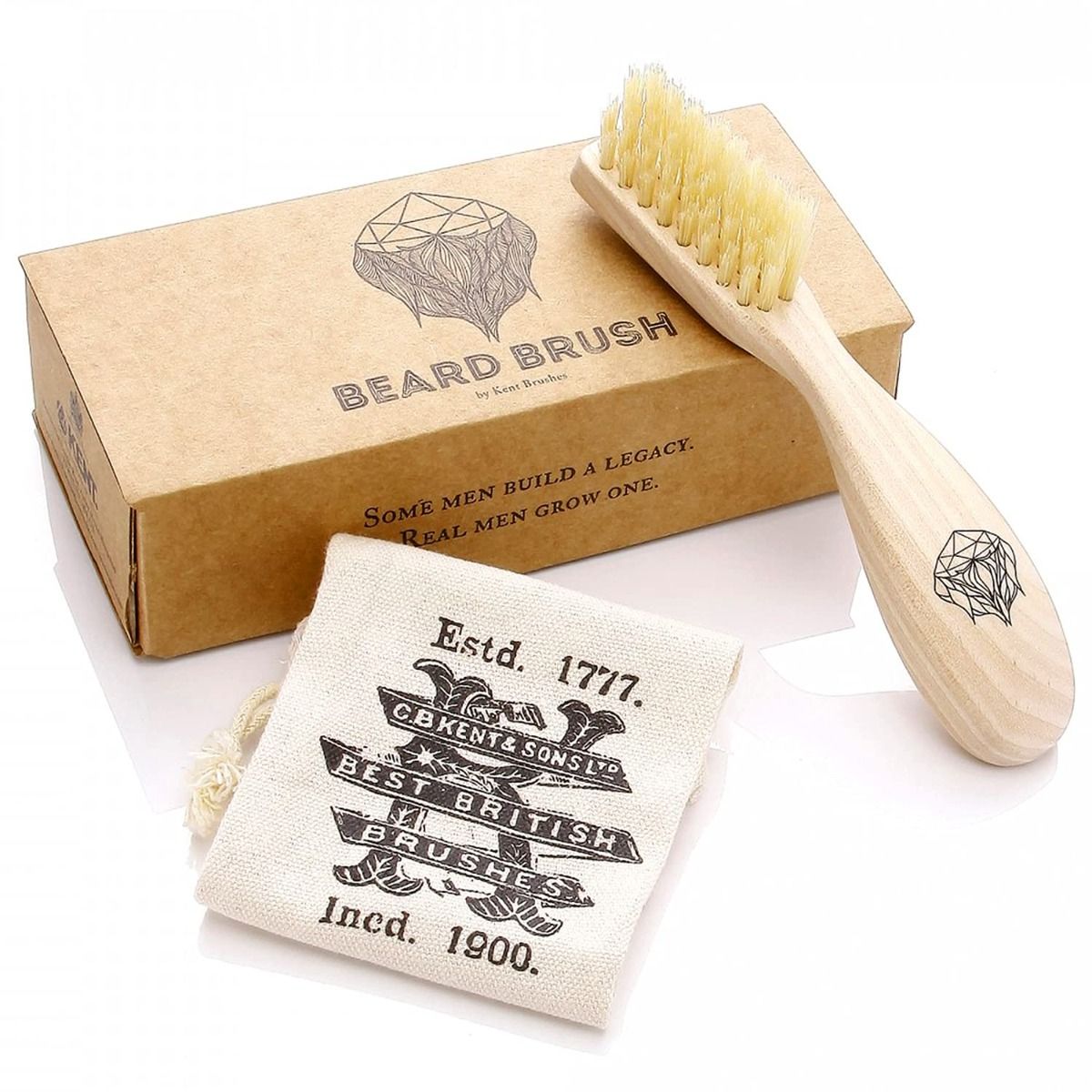 KENT WOODEN BEARD BRUSH KIT