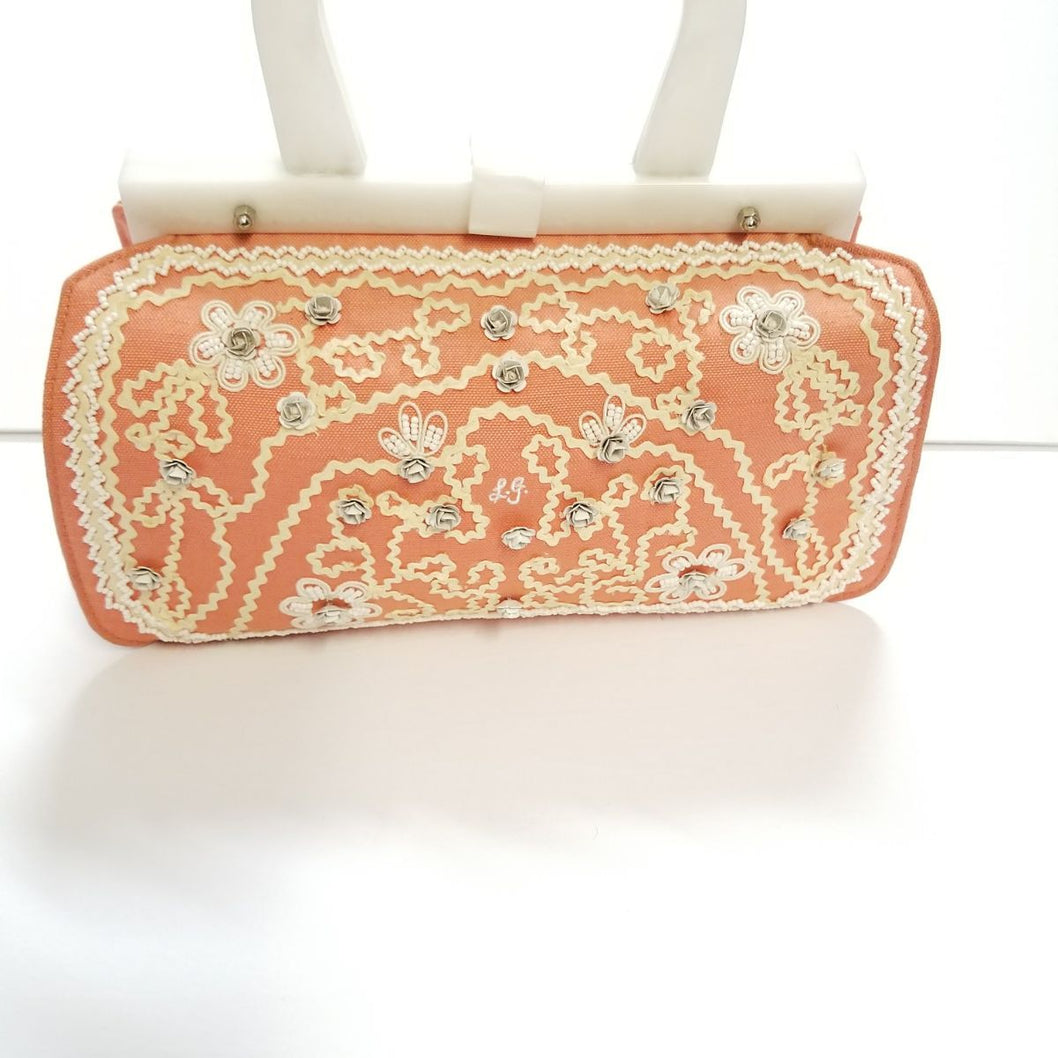 LULU Pink Plaid Suza Nna Rafia Purse