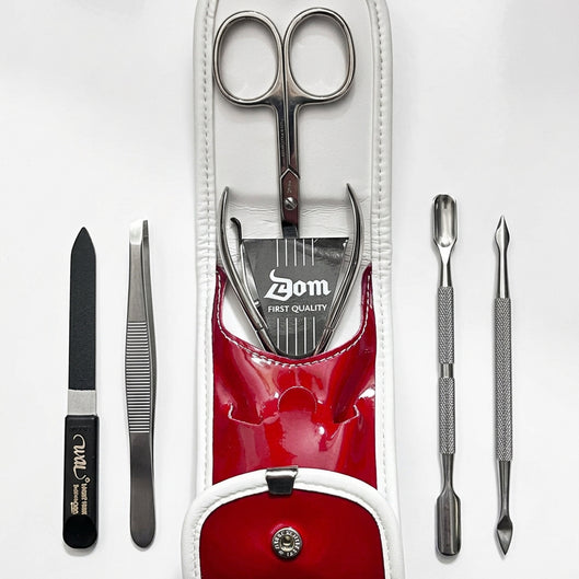 Red Leather Manicure set kit