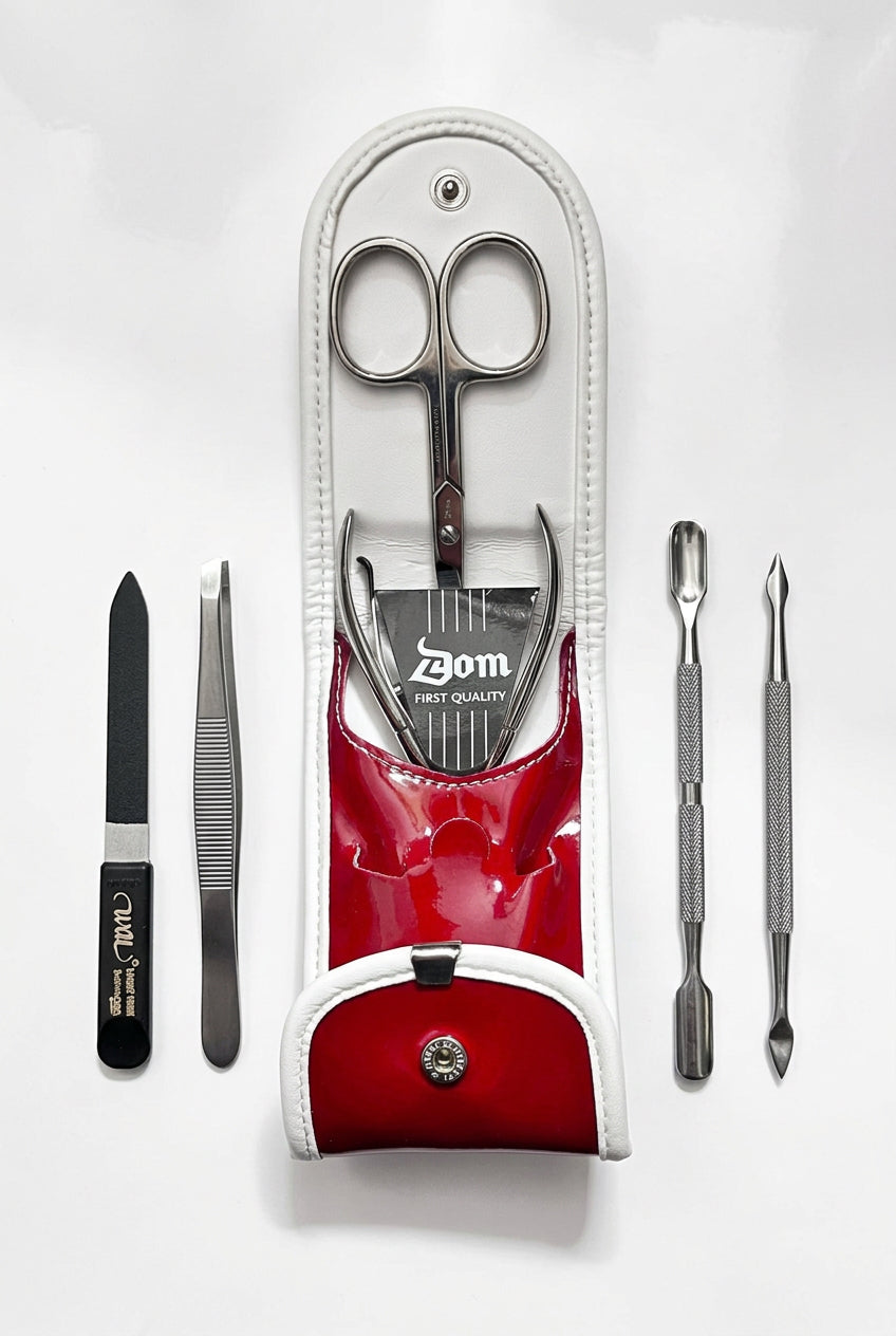 Red Leather Manicure set kit