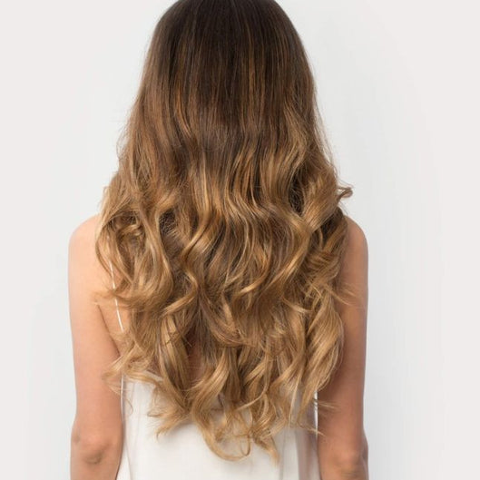 HAIR CLIP IN HAIR EXTENSIONS REMY STRAIGHT 18 INCHES WARM BLOND 27