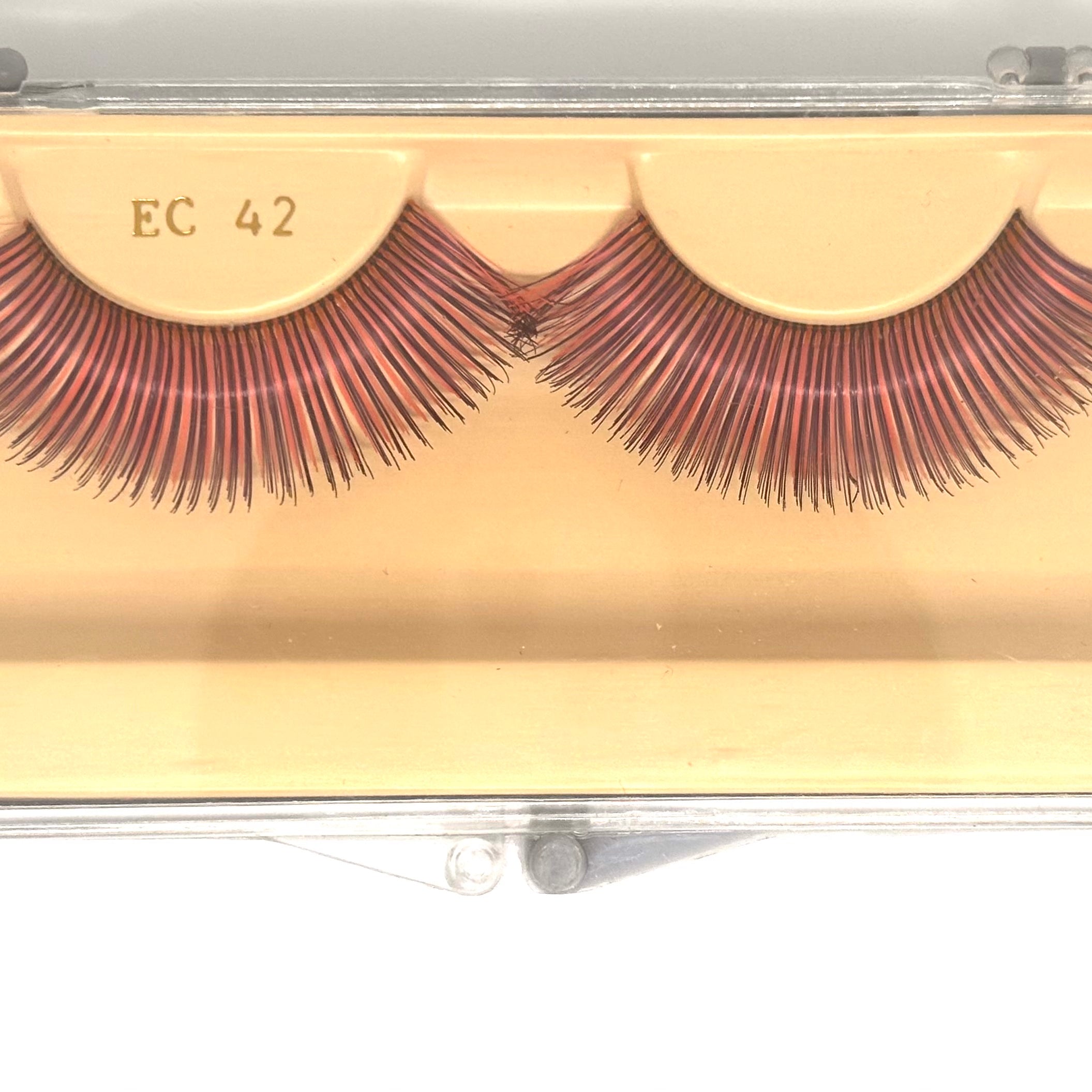 Pink False Lashes with Pink /purple Metallic EC42