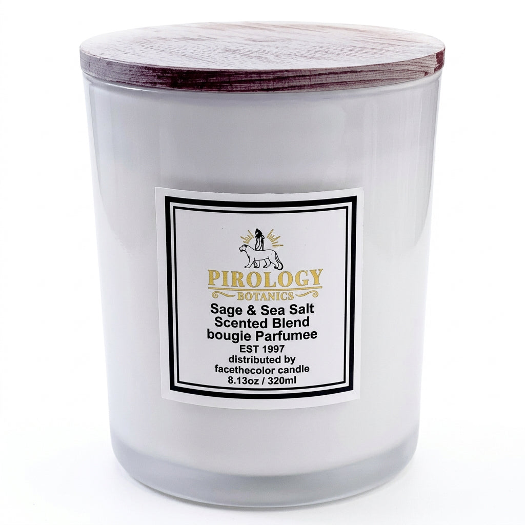 Pirology Bougie Candle Sage Sea Salt 8.13 oz available at Pircosmetics Canada.