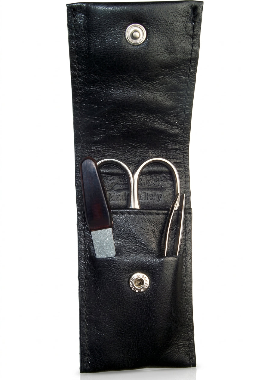 Leather Italian Manicure set, nail kit available at Pircosmetics Canada.
