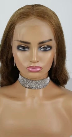 Highlighted Brown Balayage Flawless Wavy HD Lace Human Hair Wig 09 Ash Blonde Shade