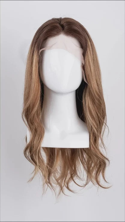 18 Inch Human Hair Lace Front Wig Fine Hair 06 Shade