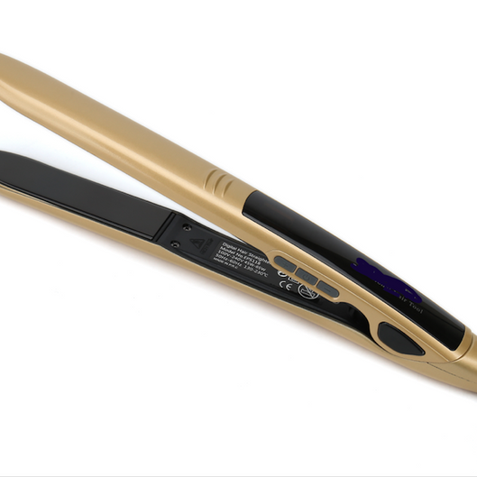Salon-Grade Hair Straightener Metallic LCD Display Up to 450 F
