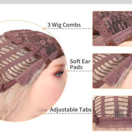 Ash Blonde Hair Lace Front Wig 18''