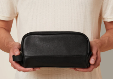 Janeke Genuine Leather Toiletry Bag