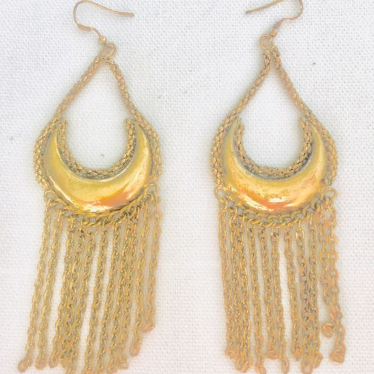 Gold Plated suspended Earing Chain